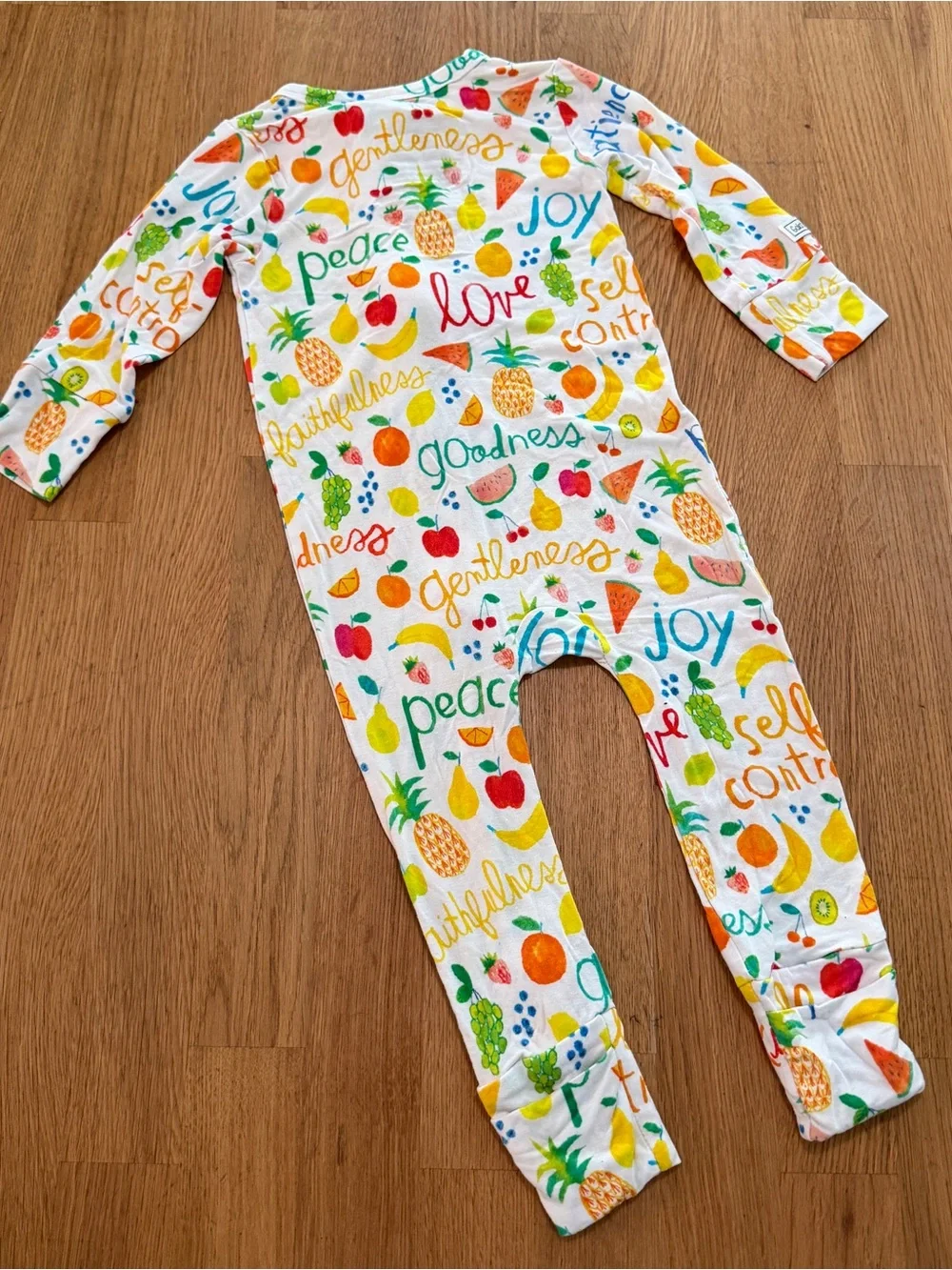 Holy Pals 6-12 MONTHS Lot of Two Bamboo Footless One Piece Zippy Pajamas